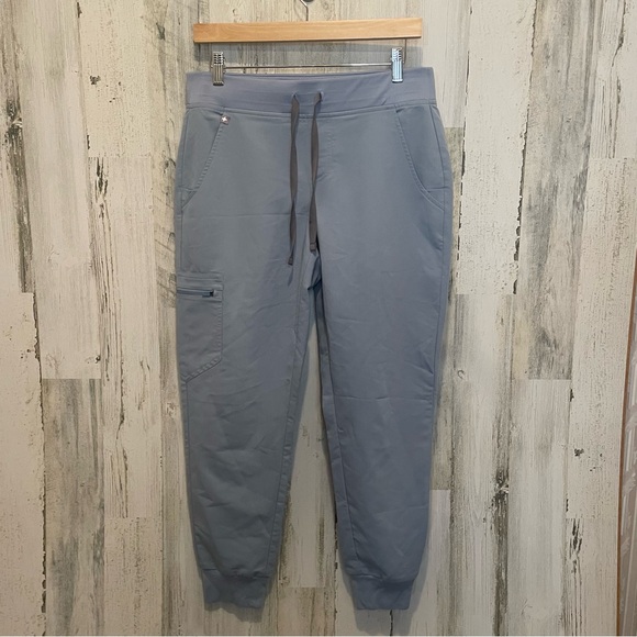 Figs Pants - FIGS Zamora Hight Waisted Jogger Scrub Pant- Gray/Blue Size S